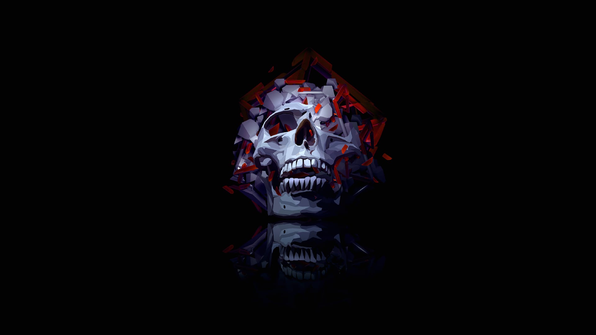 Digital Art Skull at 640 x 1136 iPhone 5 size wallpapers HD quality