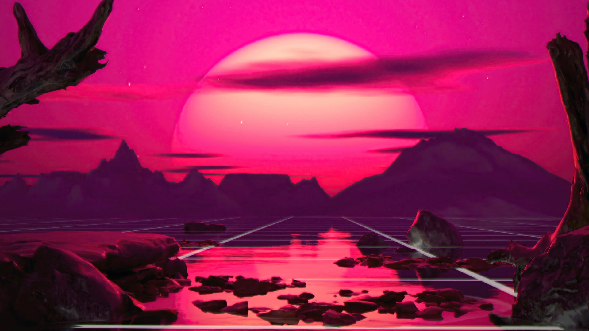 Digital Art Sunset at 640 x 960 iPhone 4 size wallpapers HD quality