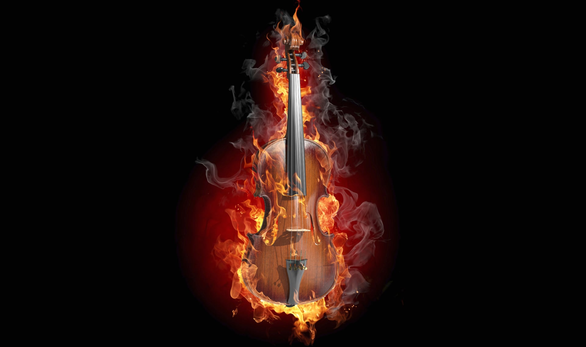Digital Art Violin at 640 x 960 iPhone 4 size wallpapers HD quality