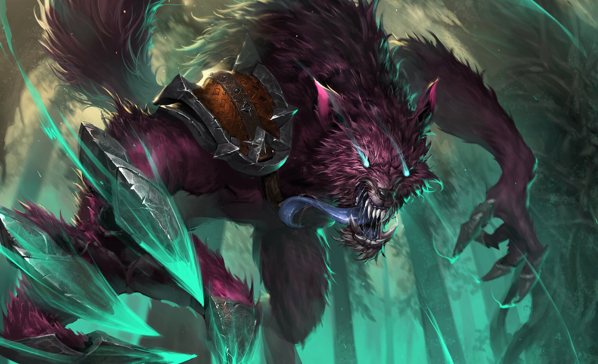 Digital Art Werewolf at 320 x 480 iPhone size wallpapers HD quality
