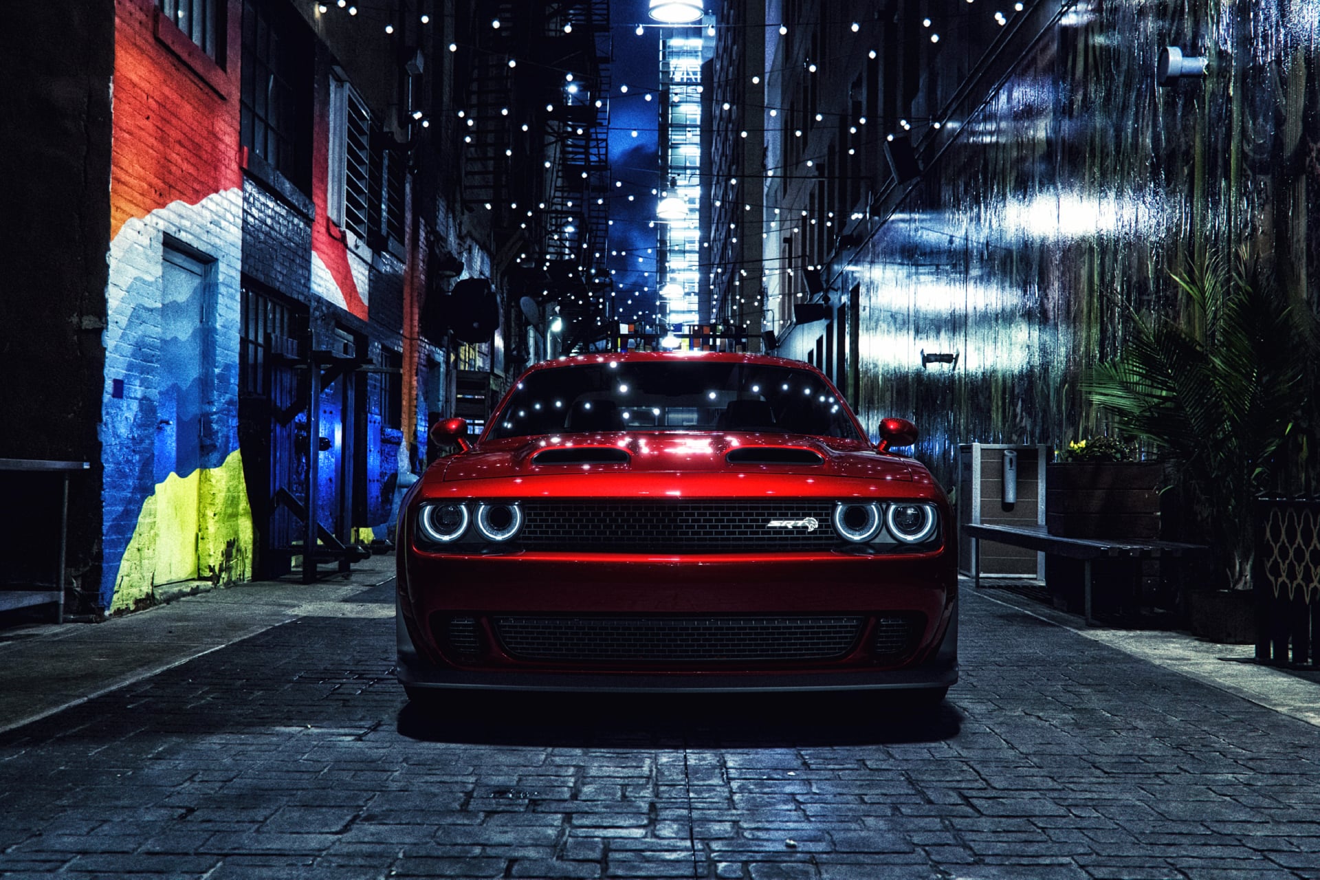 Dodge Challenger SRT Hellcat at 1334 x 750 iPhone 7 size wallpapers HD quality