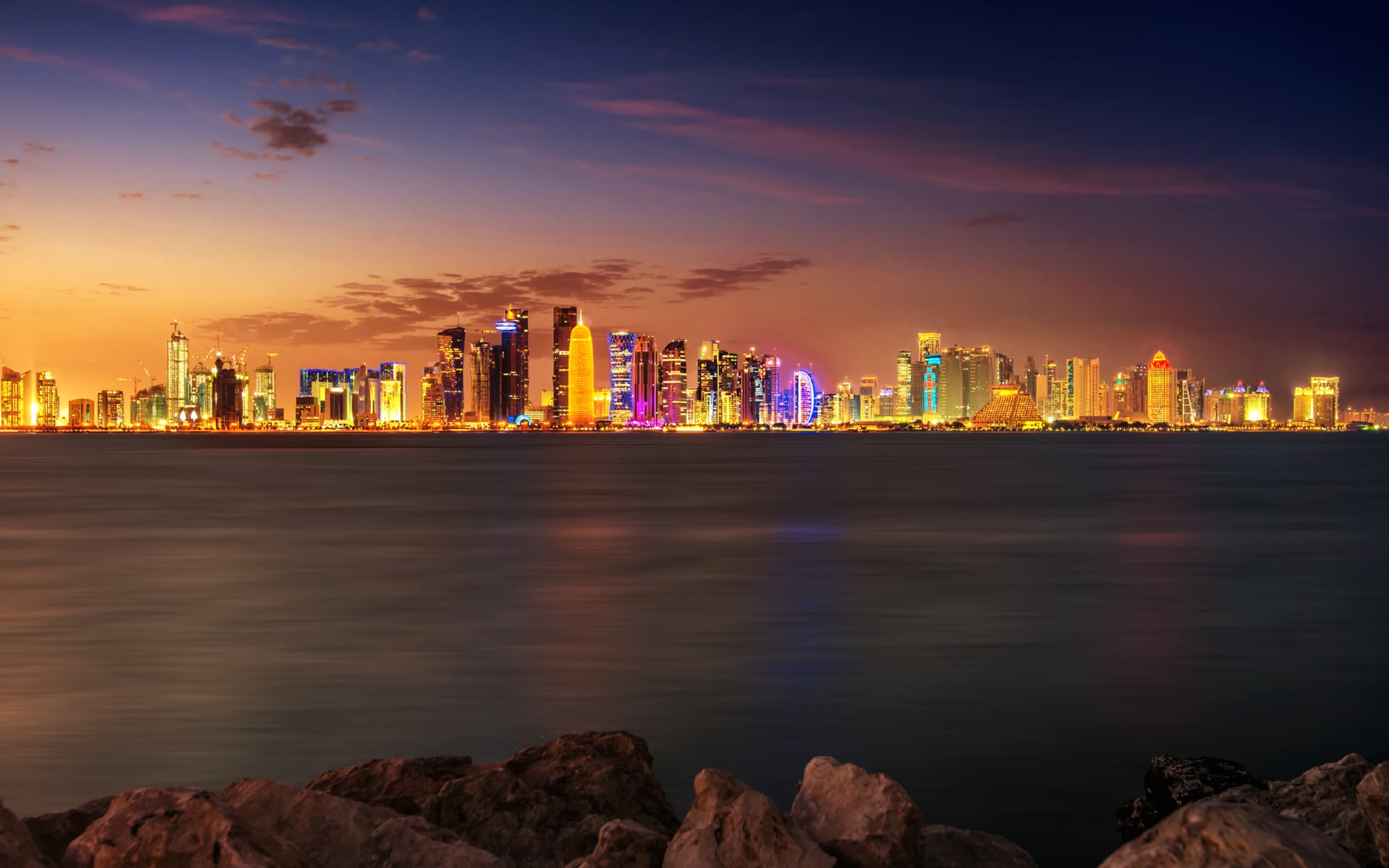 Doha City at 2048 x 2048 iPad size wallpapers HD quality