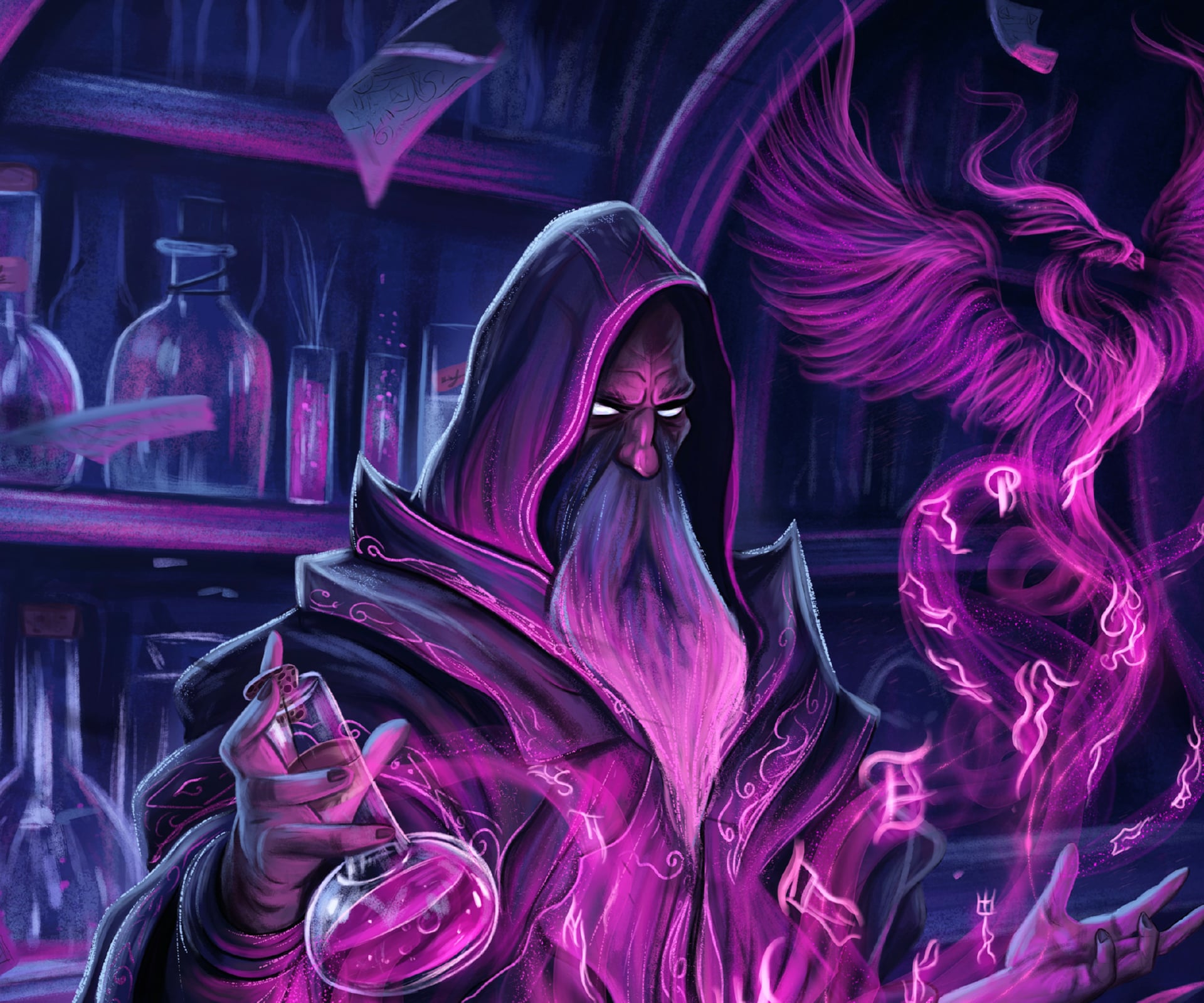 Fantasy Wizard at 640 x 960 iPhone 4 size wallpapers HD quality
