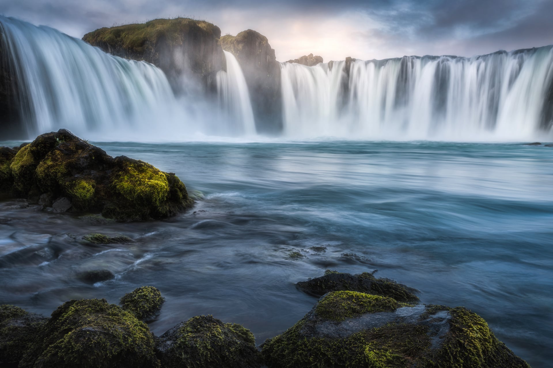 Godafoss waterfall at 640 x 1136 iPhone 5 size wallpapers HD quality