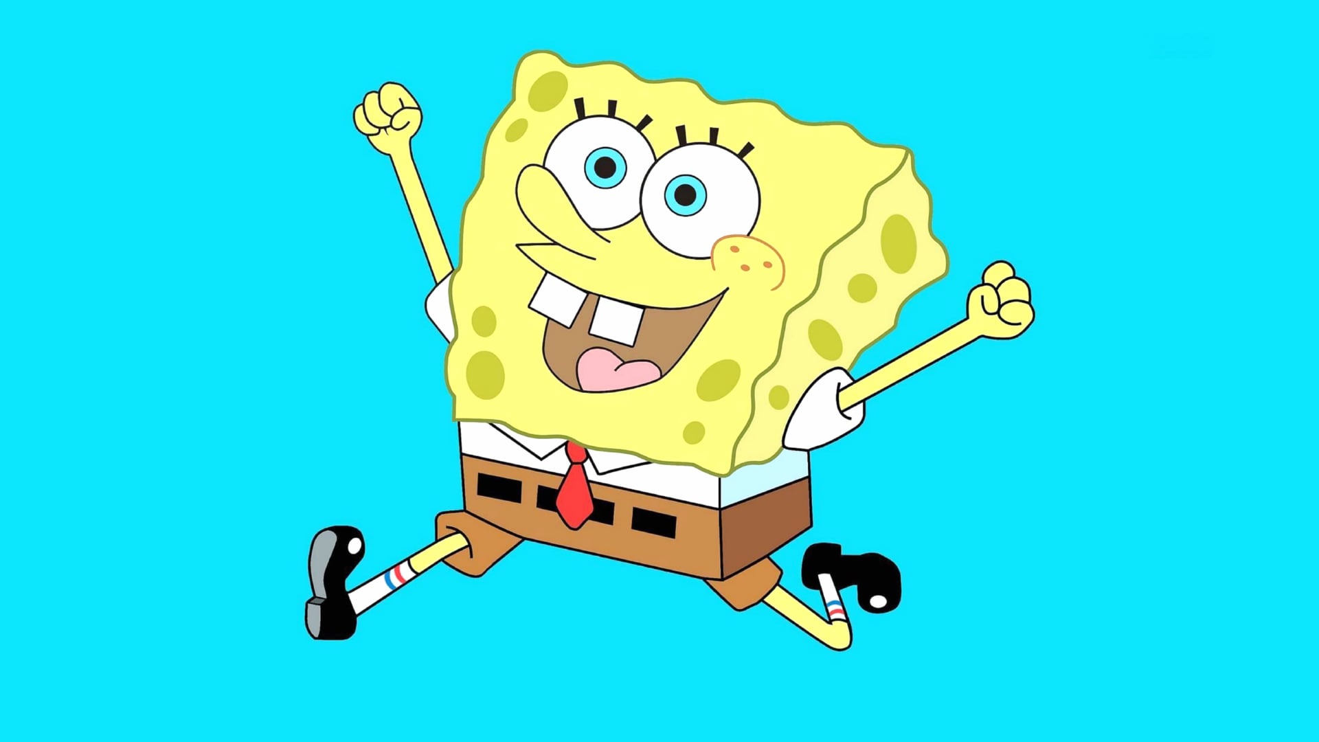 Happy SpongeBob at 1024 x 1024 iPad size wallpapers HD quality