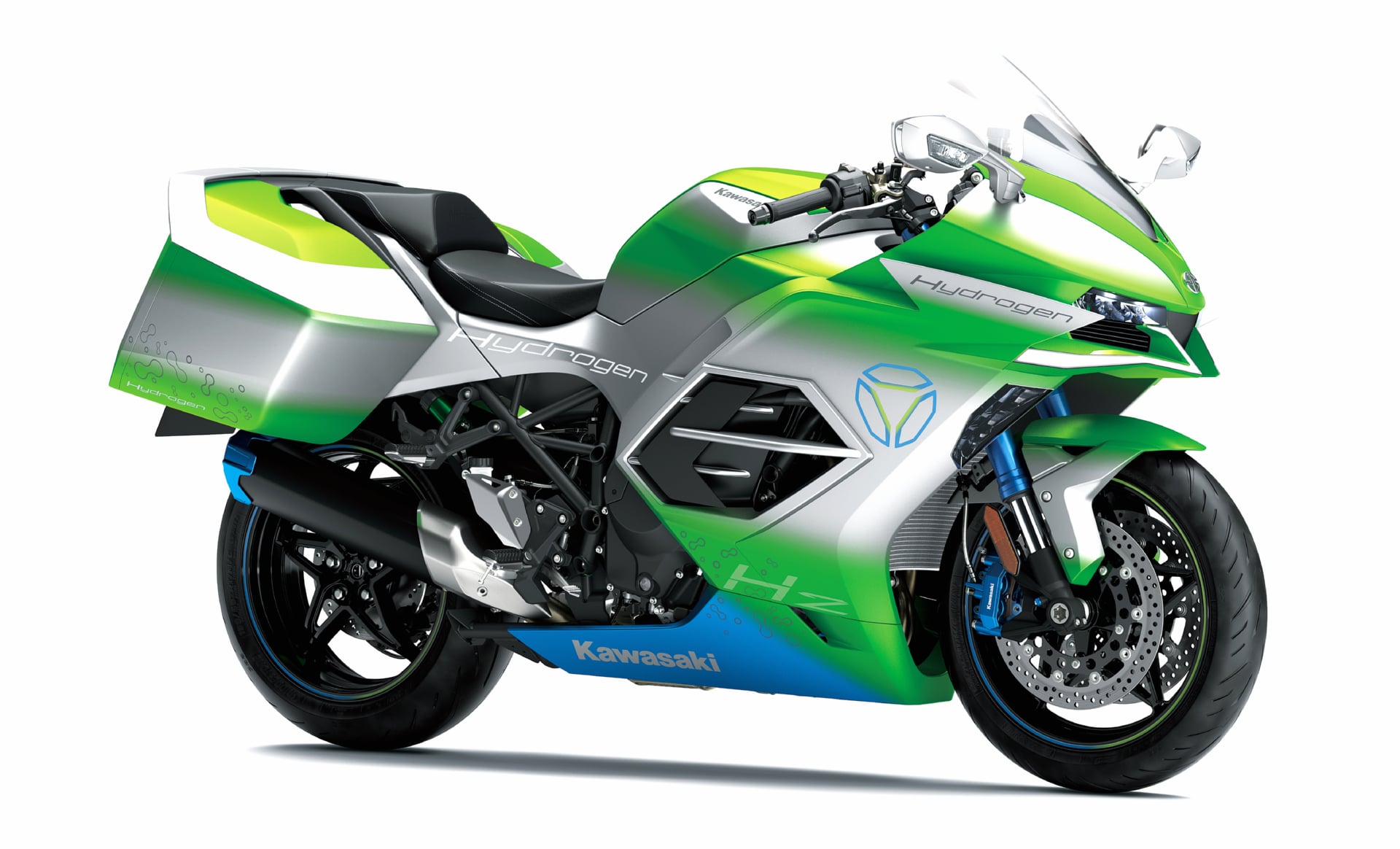 Kawasaki Hydrogen Motorcycle at 1024 x 1024 iPad size wallpapers HD quality