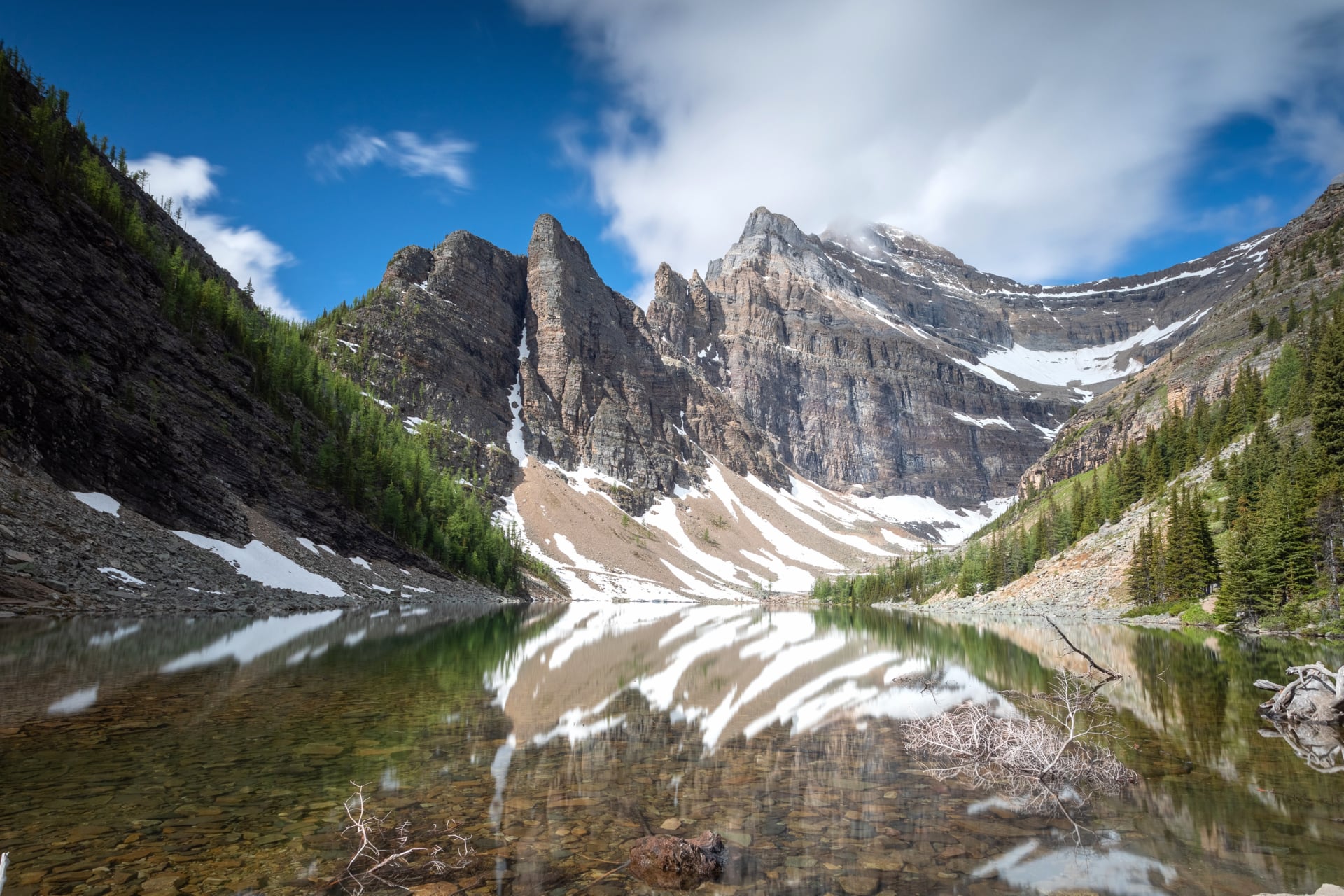 Lake Agnes at 320 x 480 iPhone size wallpapers HD quality