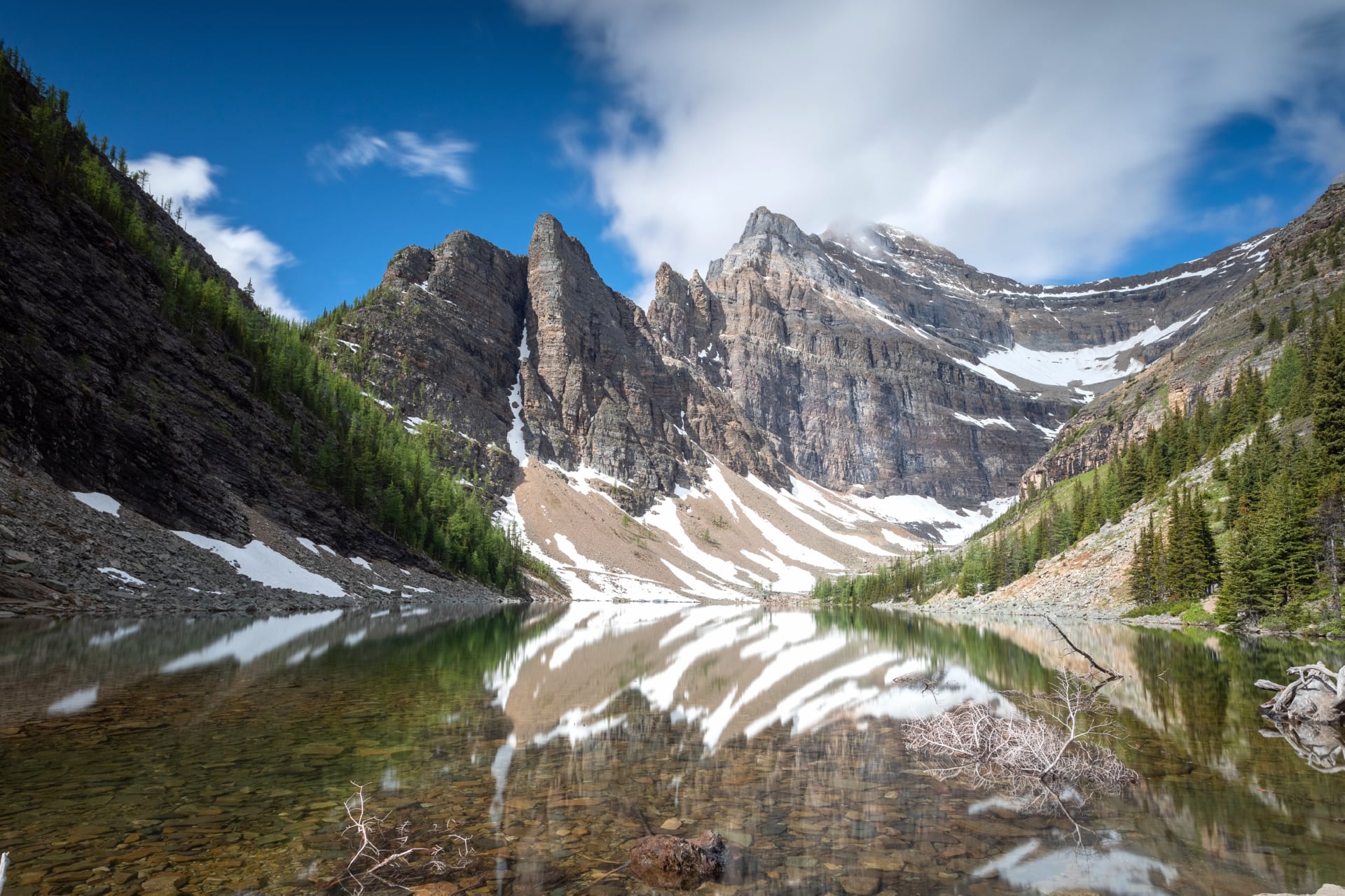 Lake Agnes at 2048 x 2048 iPad size wallpapers HD quality