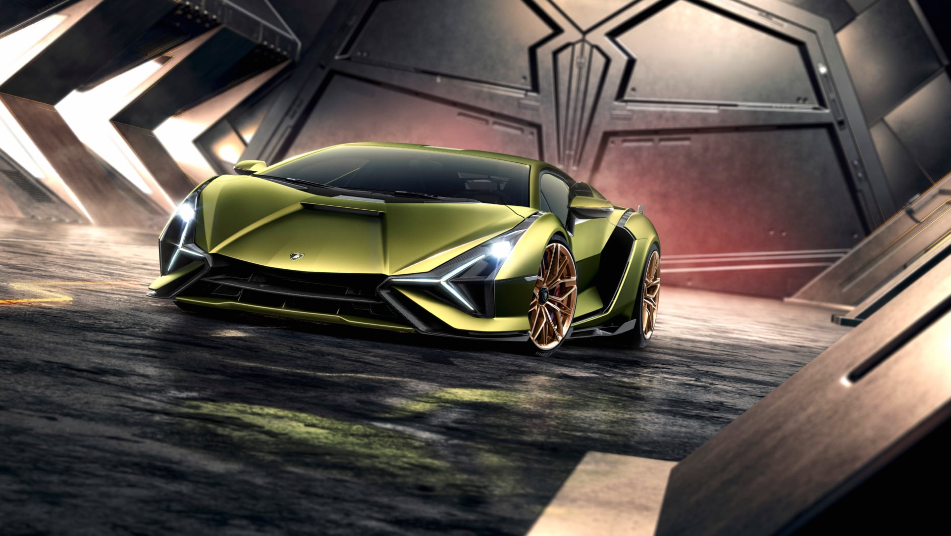 Lamborghini Sian at 640 x 960 iPhone 4 size wallpapers HD quality