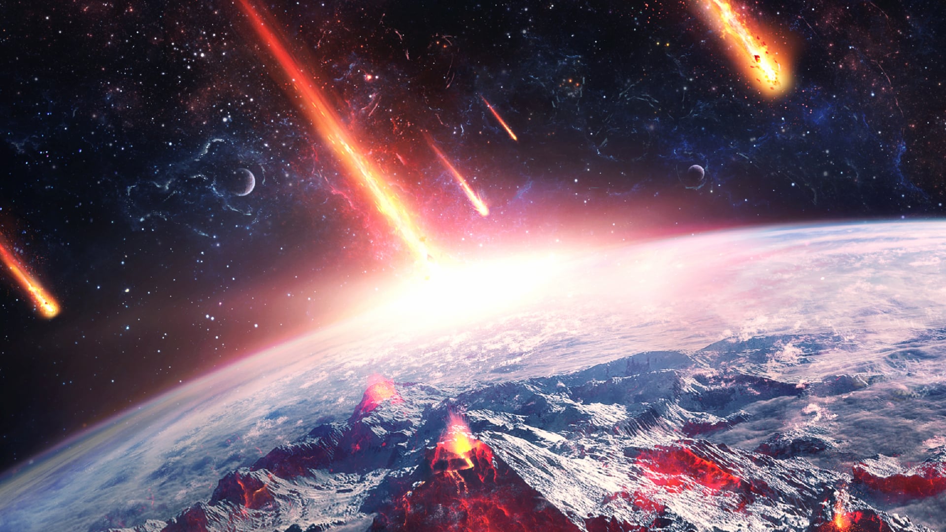 Meteorite fall at 1600 x 1200 size wallpapers HD quality