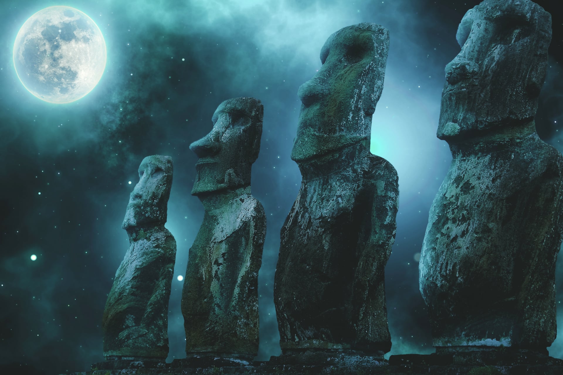 Moai statues wallpapers HD quality