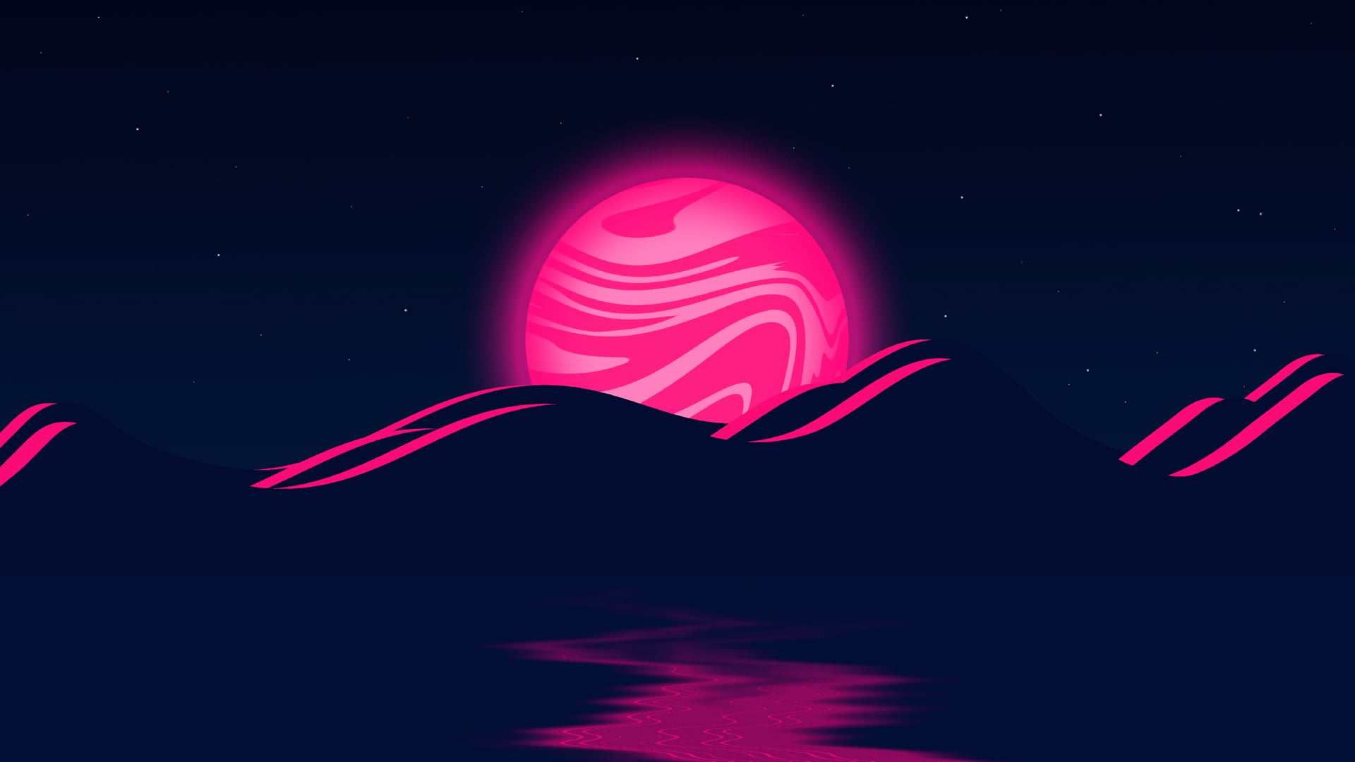 Pink Moon at 640 x 1136 iPhone 5 size wallpapers HD quality