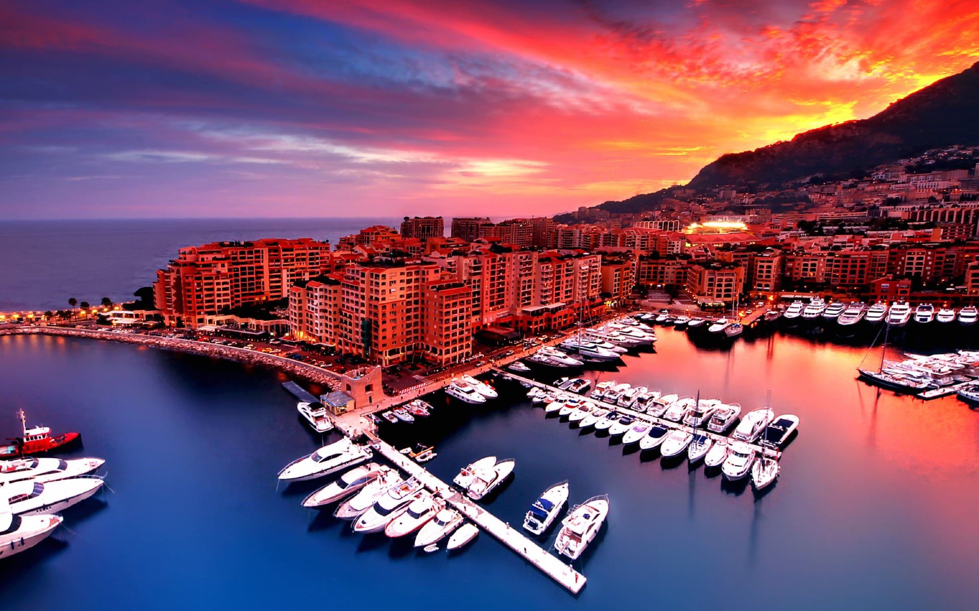 Port Fontvieille at 1152 x 864 size wallpapers HD quality