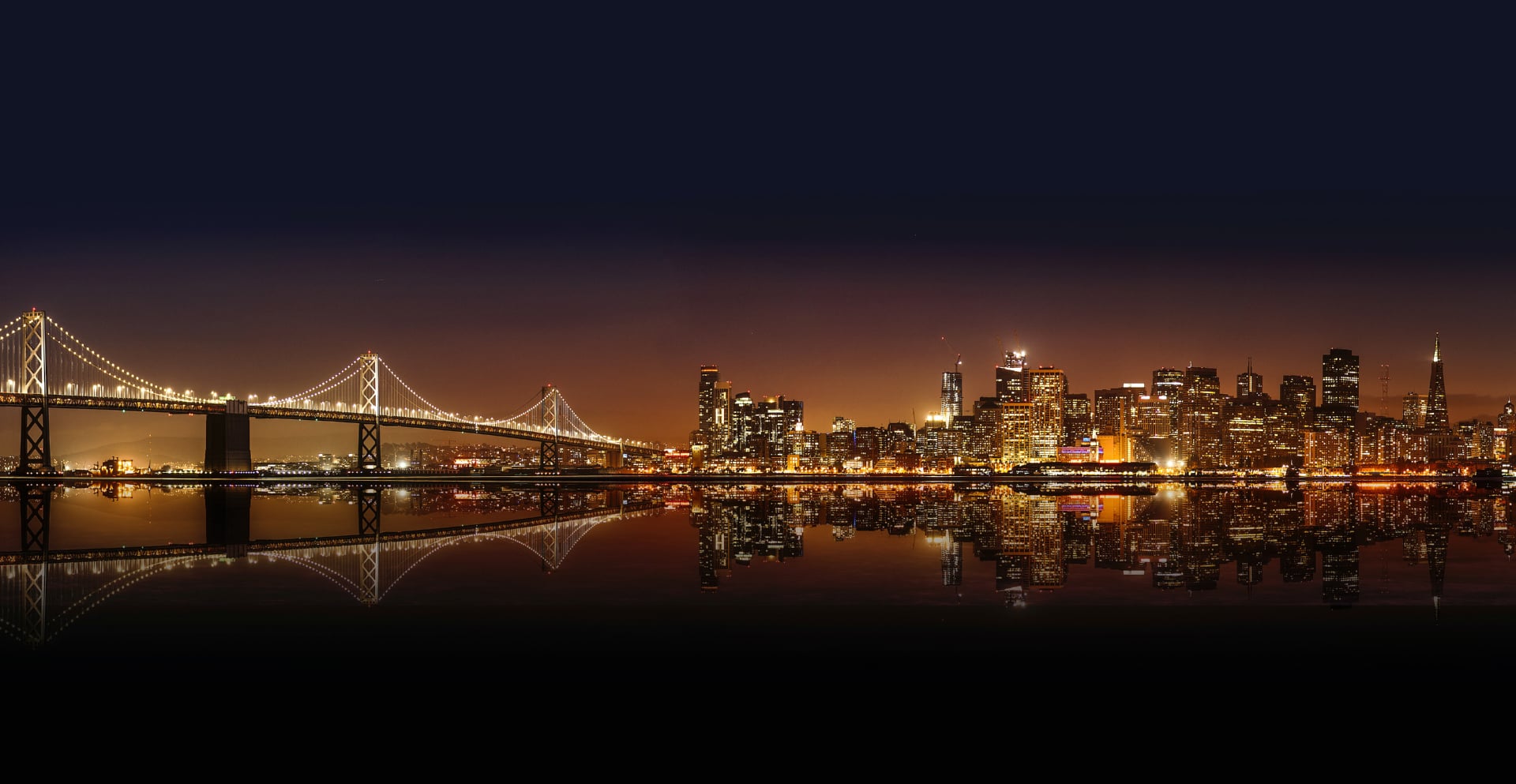 San Francisco-Oakland Bay Bridge at 320 x 480 iPhone size wallpapers HD quality