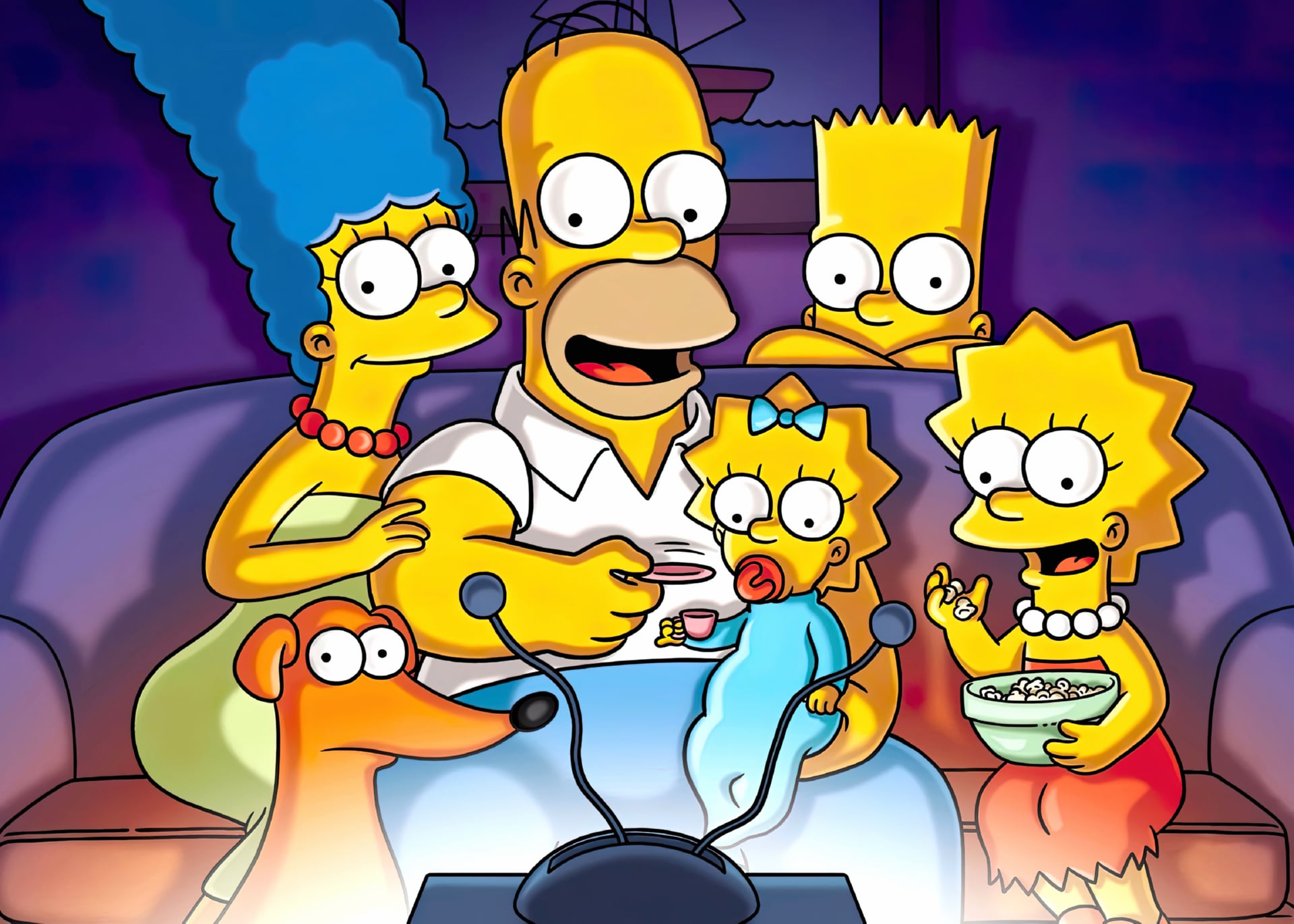 Simpson family at 1024 x 1024 iPad size wallpapers HD quality