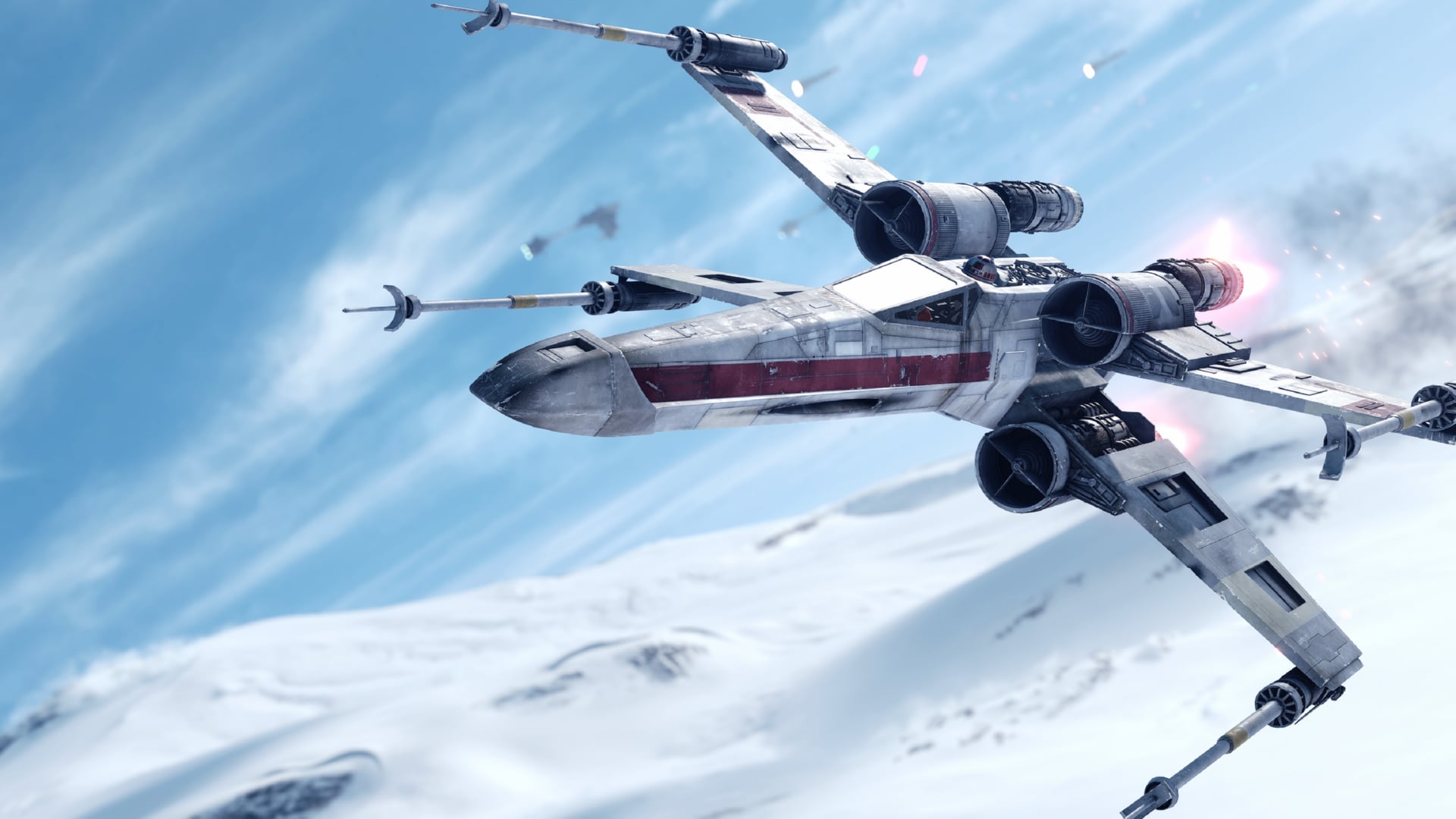 X-wing Starfighter at 1024 x 1024 iPad size wallpapers HD quality