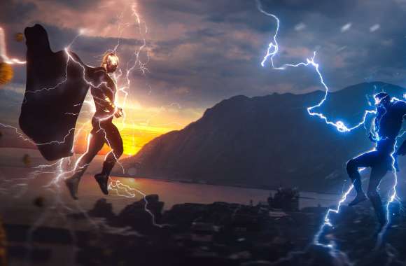 Black Adam vs Thor