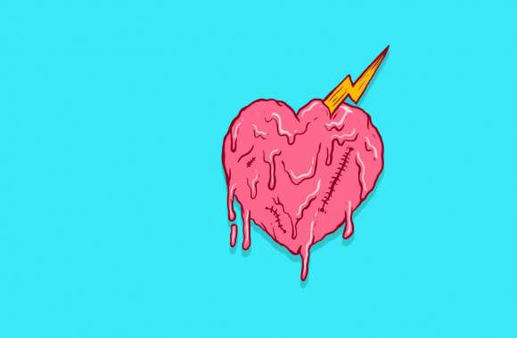 Digital Art Drippy heart