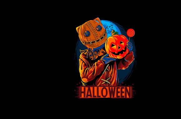 Digital Art Halloween scarecrow