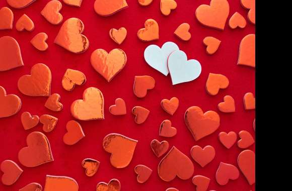 Digital Art Red hearts