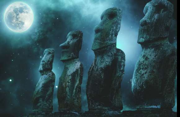Moai statues wallpapers hd quality