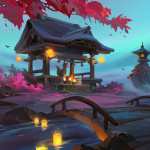 Fantasy Oriental background