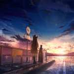 Anime Sunset desktop wallpaper