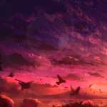 Anime Sunset background