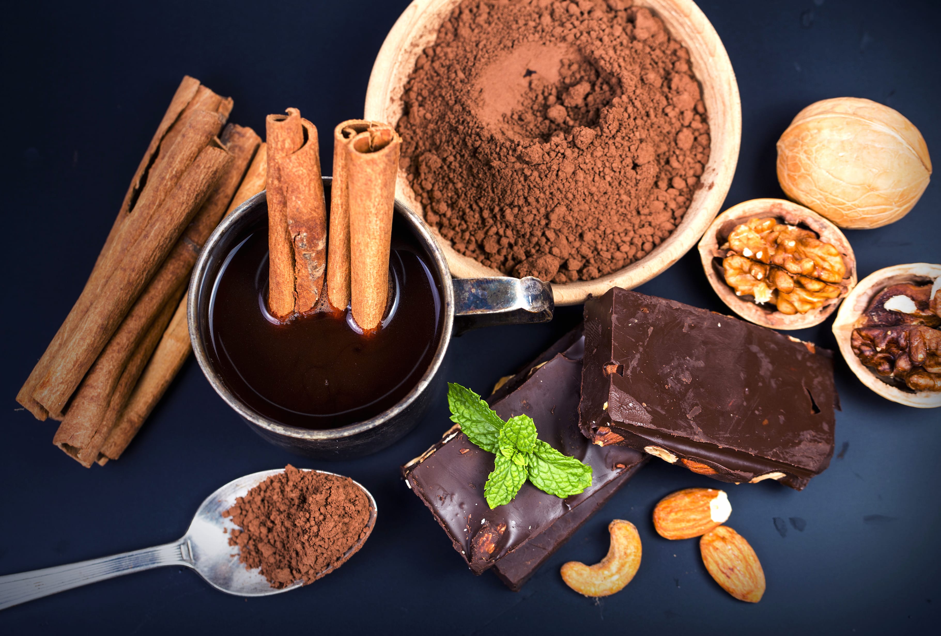 4K Ultra Cinnamon and Chocolate Still Life at 640 x 1136 iPhone 5 size wallpapers HD quality