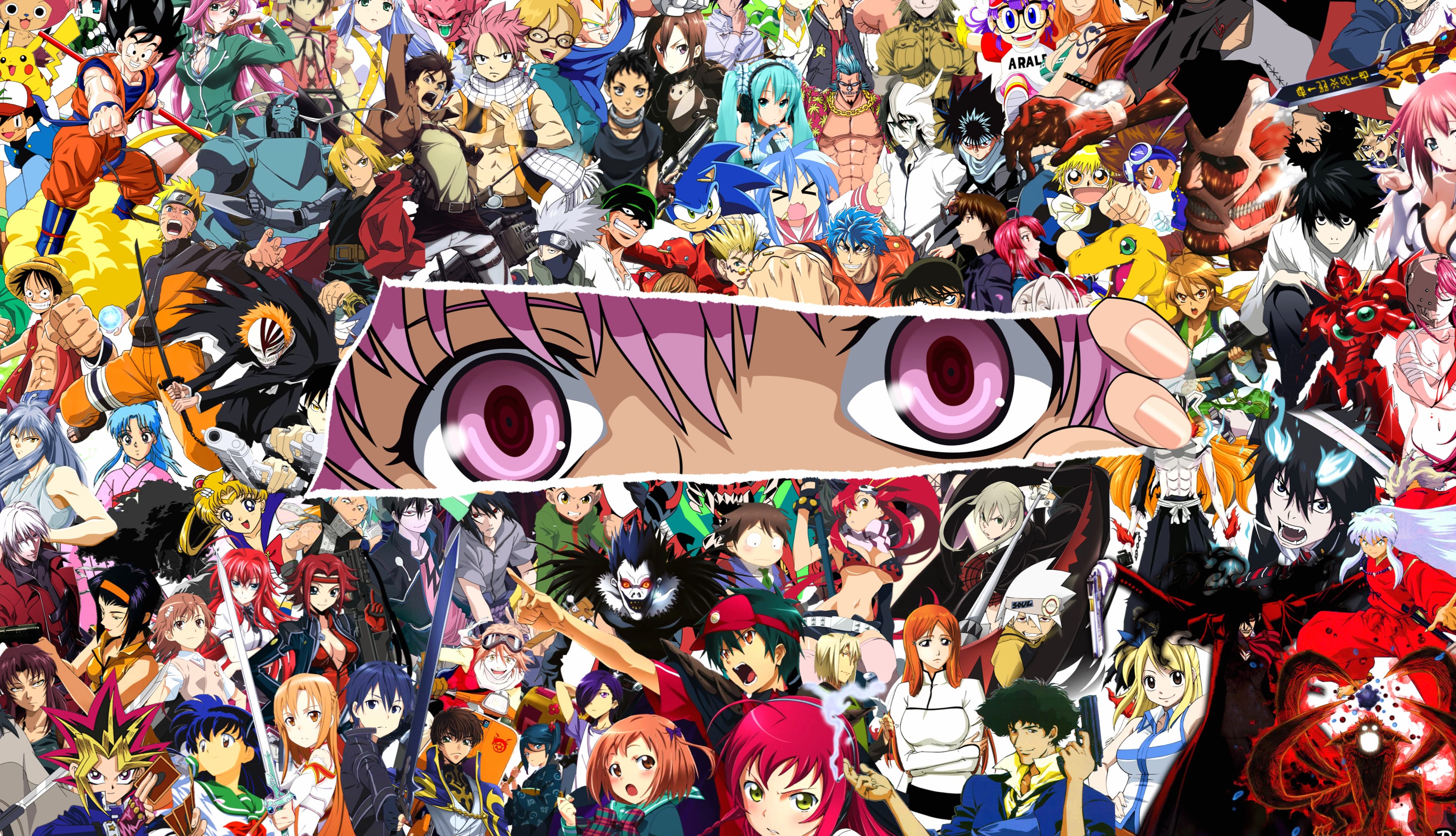 4K Ultra HD Anime Crossover Wallpaper at 1600 x 1200 size wallpapers HD quality