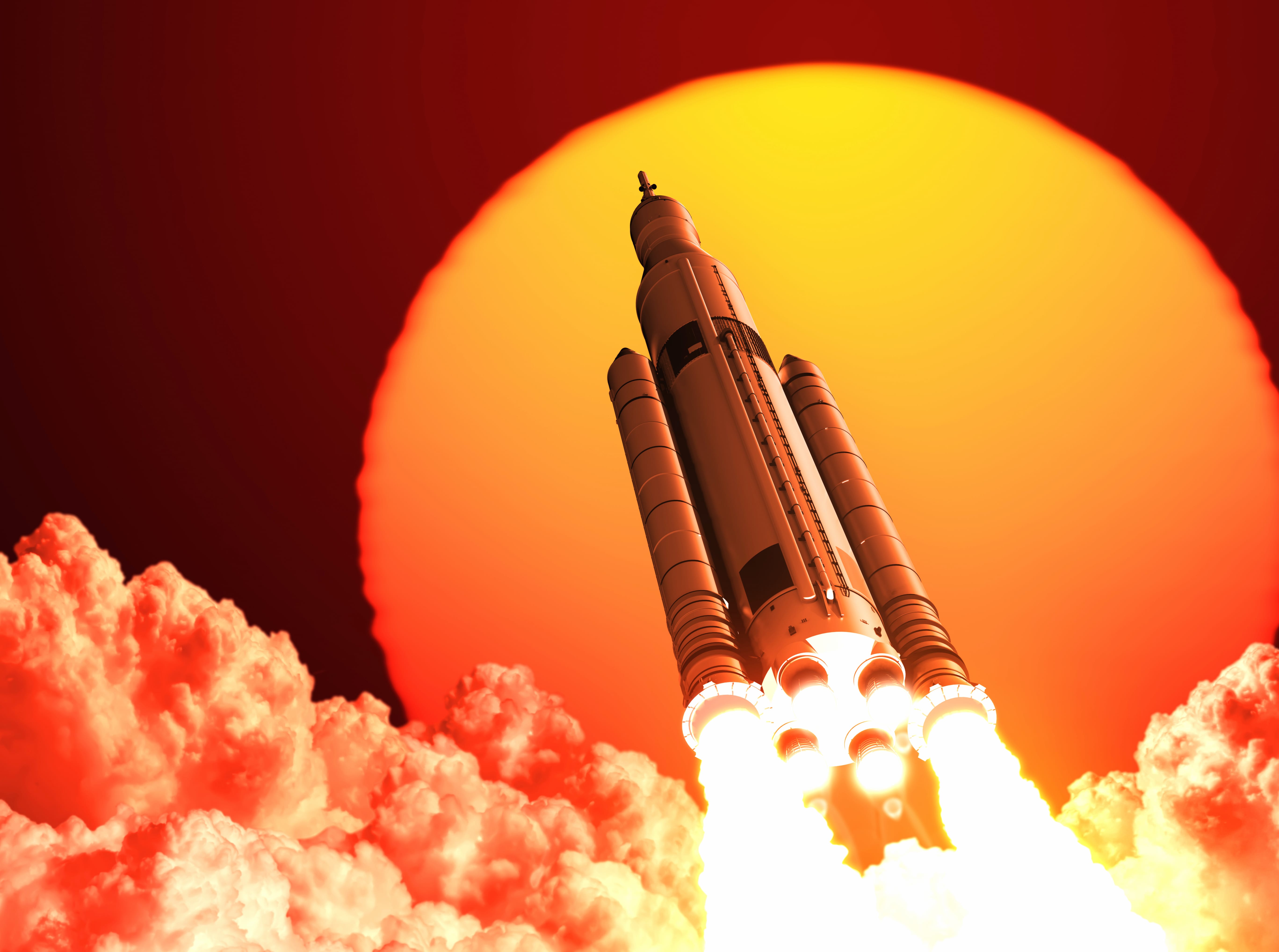 4K Ultra HD Sci-Fi Rocket Launch Wallpaper wallpapers HD quality