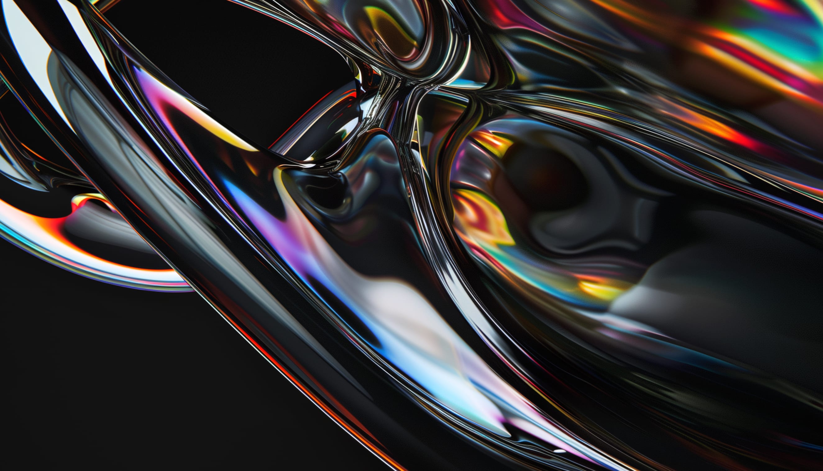 Abstract Black Reflection at 1024 x 1024 iPad size wallpapers HD quality