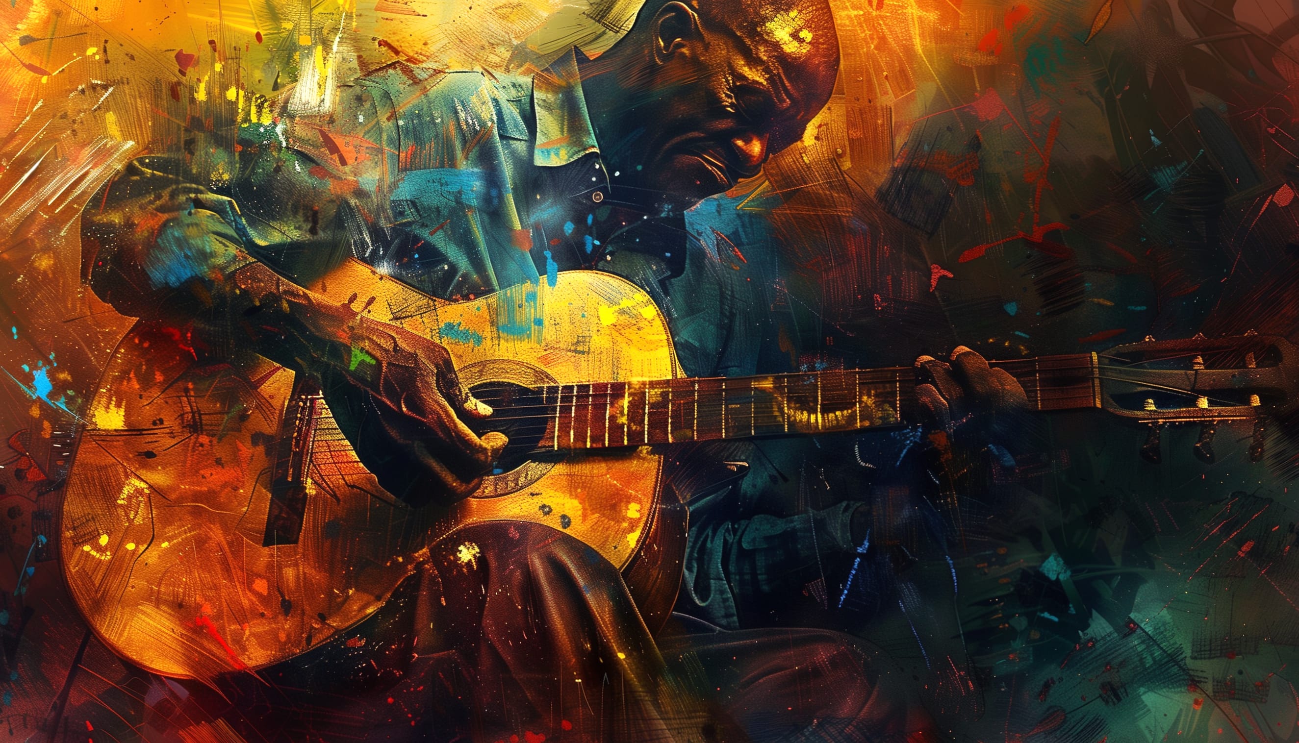 Abstract Blues Guitarist wallpapers HD quality