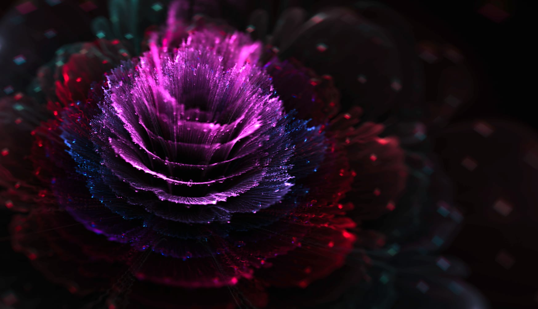 Abstract Purple Fractal Flower - wallpapers HD quality