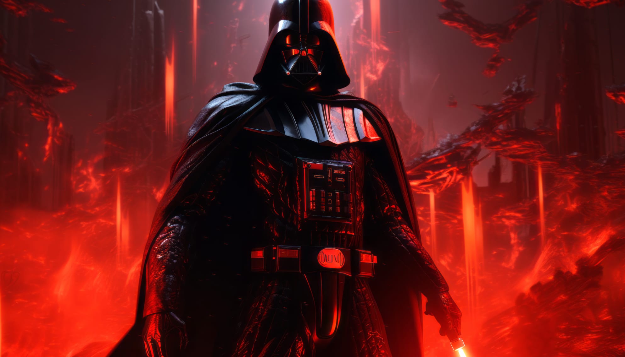 Acid Red Darth Vader Wallpaper wallpapers HD quality