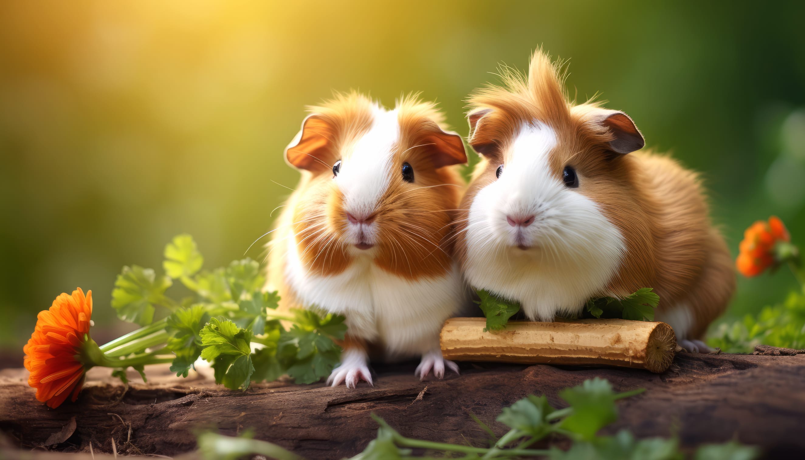 Adorable Guinea Pigs AI Art wallpapers HD quality