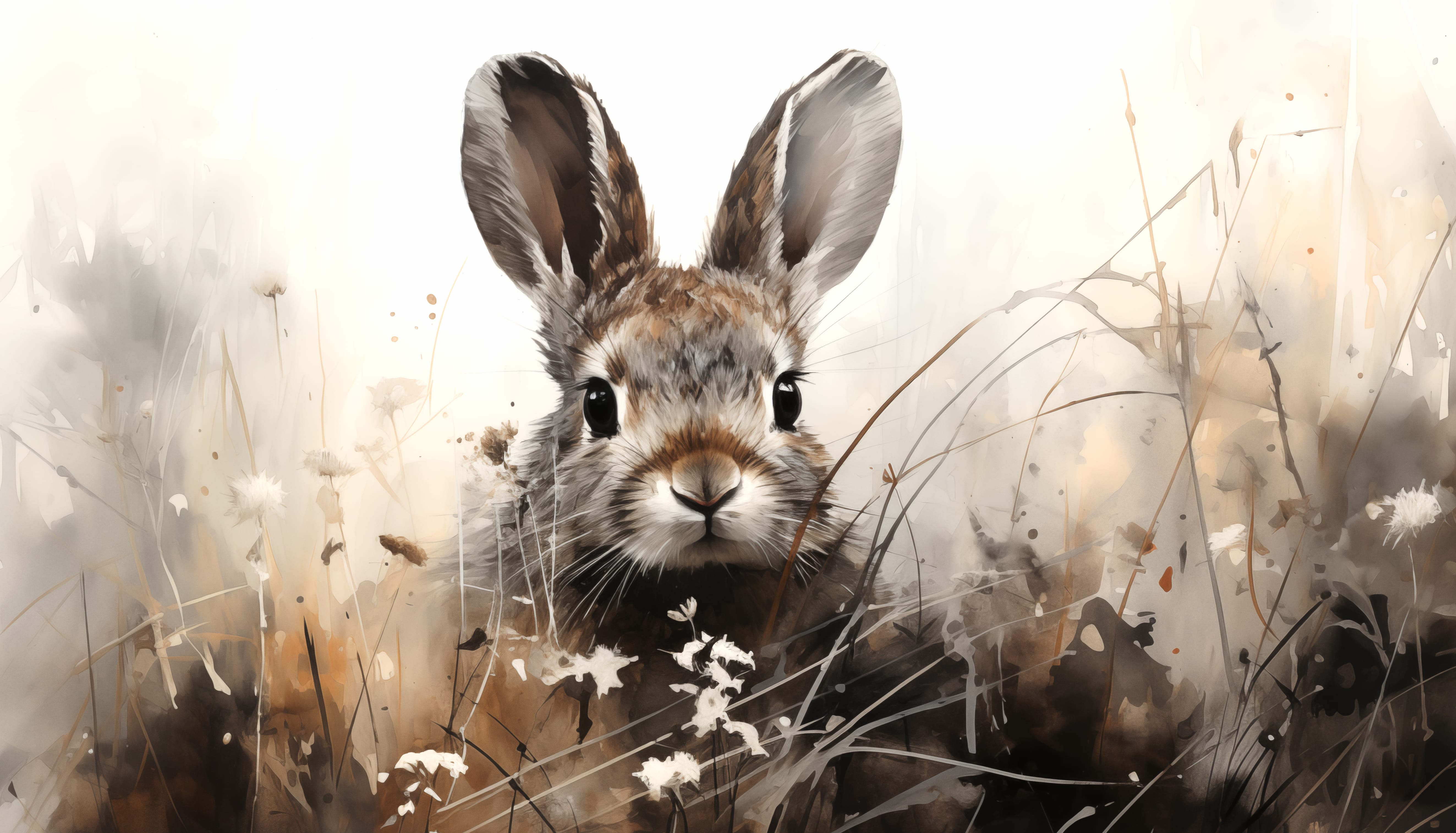 Adorable Rabbit - Artistic Nature Background wallpapers HD quality