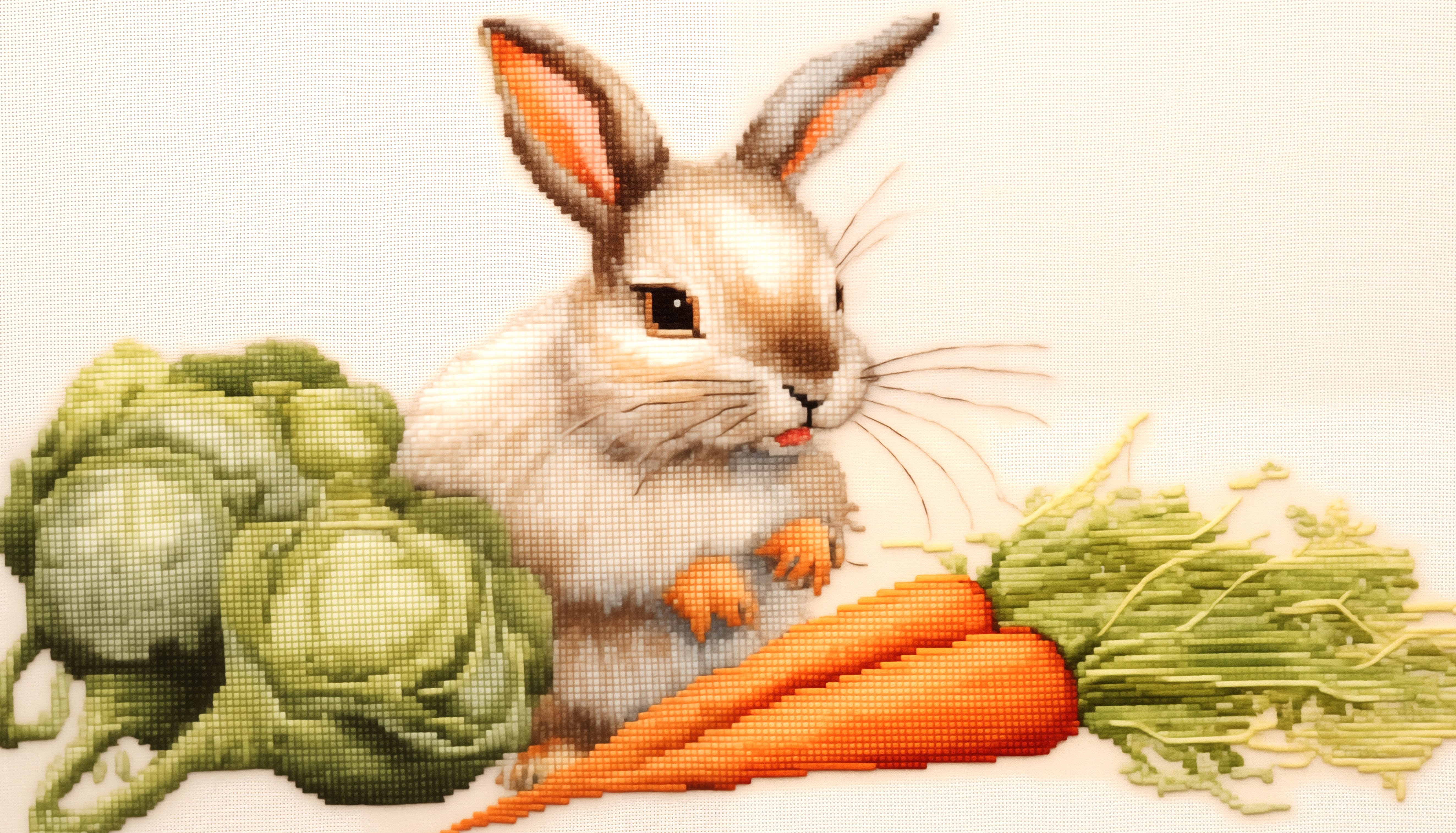 Adorable Rabbit with Carrots wallpapers HD quality