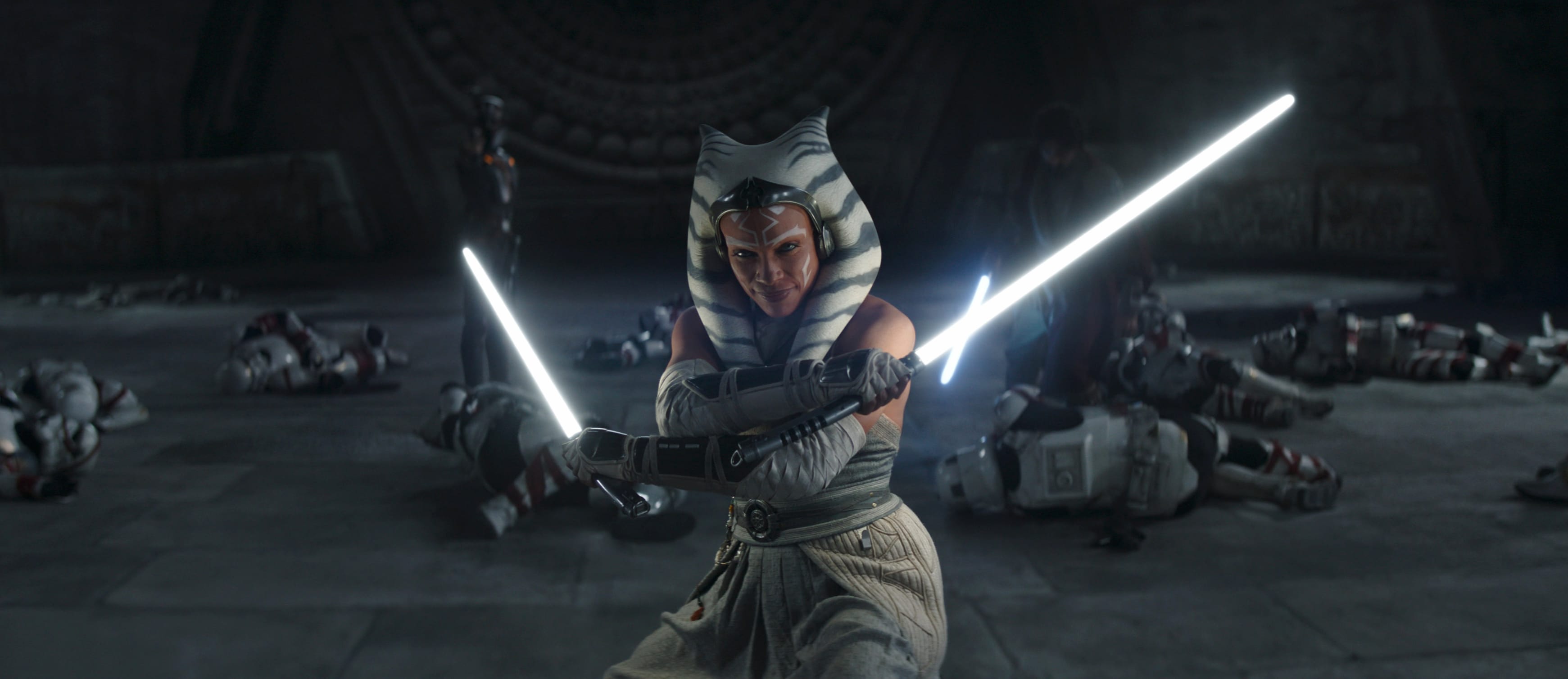 Ahsoka Tano Dual Lightsabers in Action wallpapers HD quality