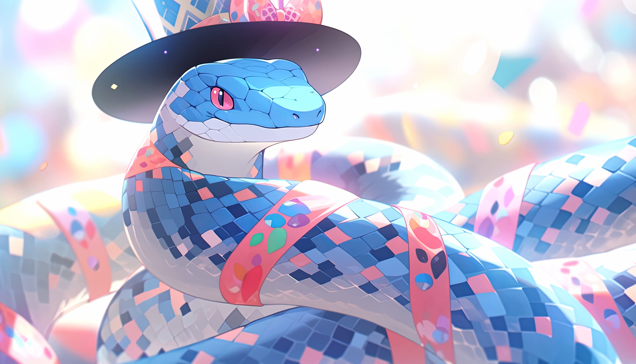 AI-Generated Festive Snake wallpapers HD quality