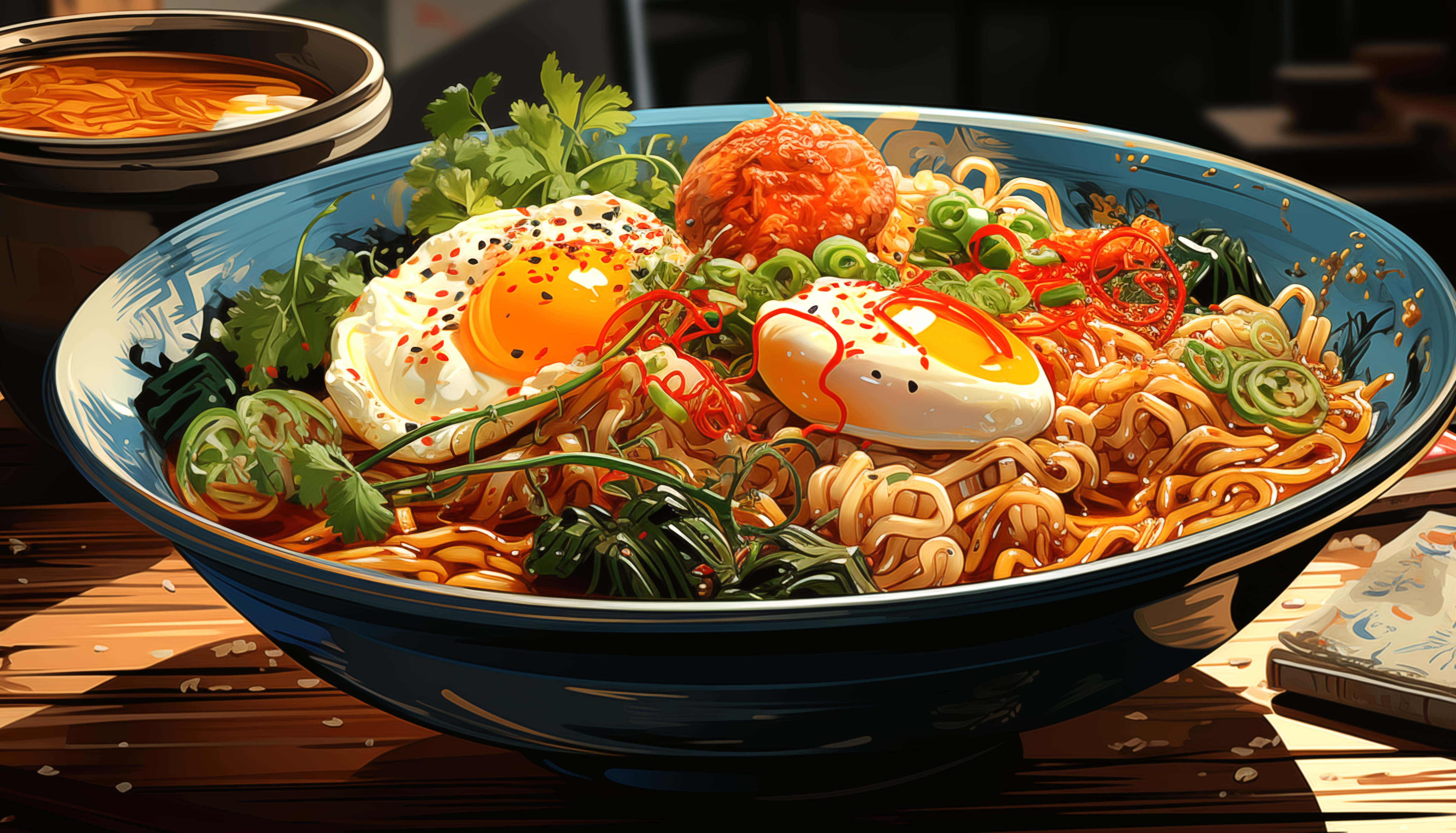 AI Art-Inspired Delicious Ramen at 750 x 1334 iPhone 6 size wallpapers HD quality