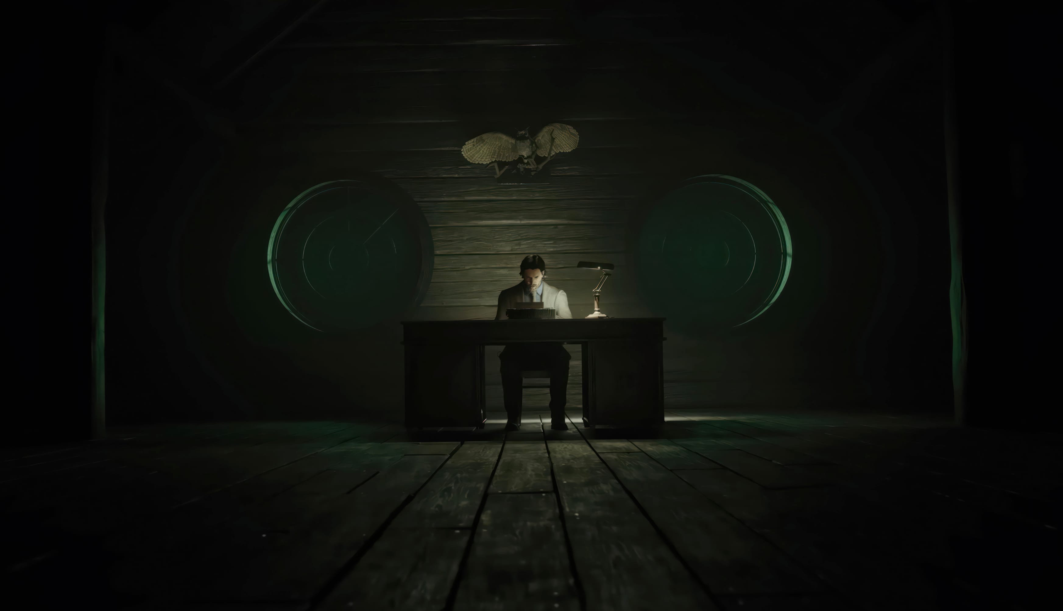 Alan Wake 2 Dark Mystery Scene - at 1920 x 1080 HD size wallpapers HD quality