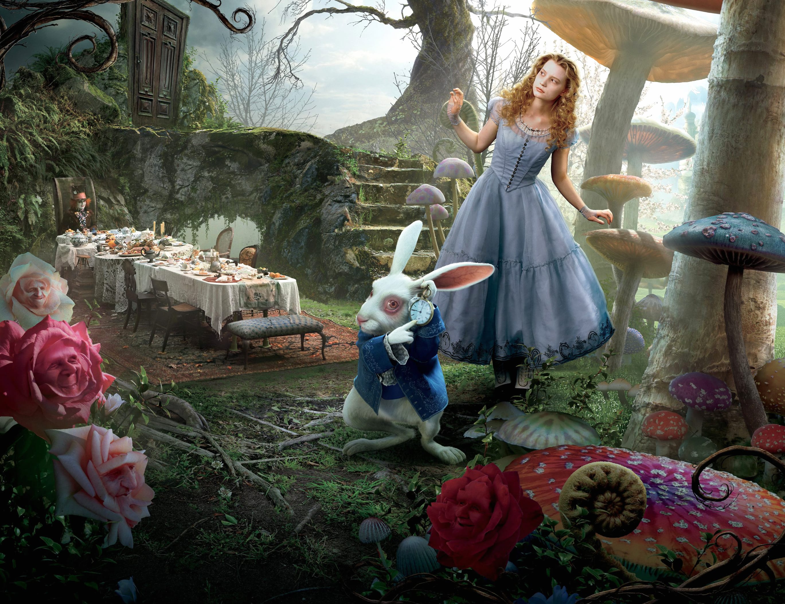 Alice (Alice In Wonderland) Mia Wasikowska Movie Alice In Wonderland (2010) wallpapers HD quality