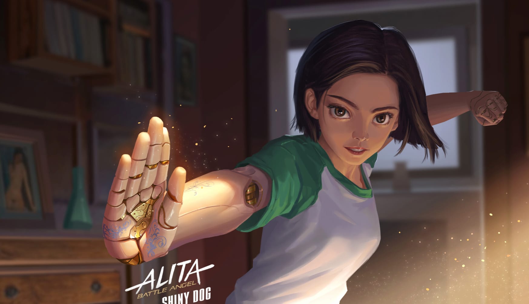 Alita Battle Angel - Cyborg Power at 640 x 960 iPhone 4 size wallpapers HD quality