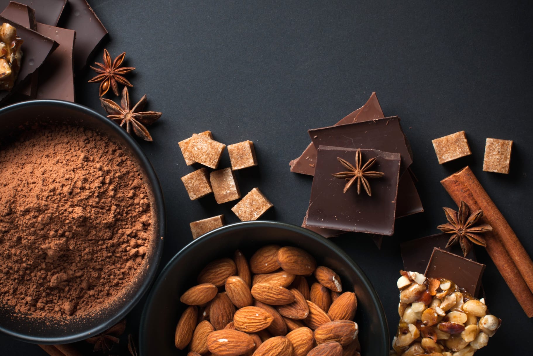 Almond Star Anise Sugar Cinnamon Food Chocolate wallpapers HD quality