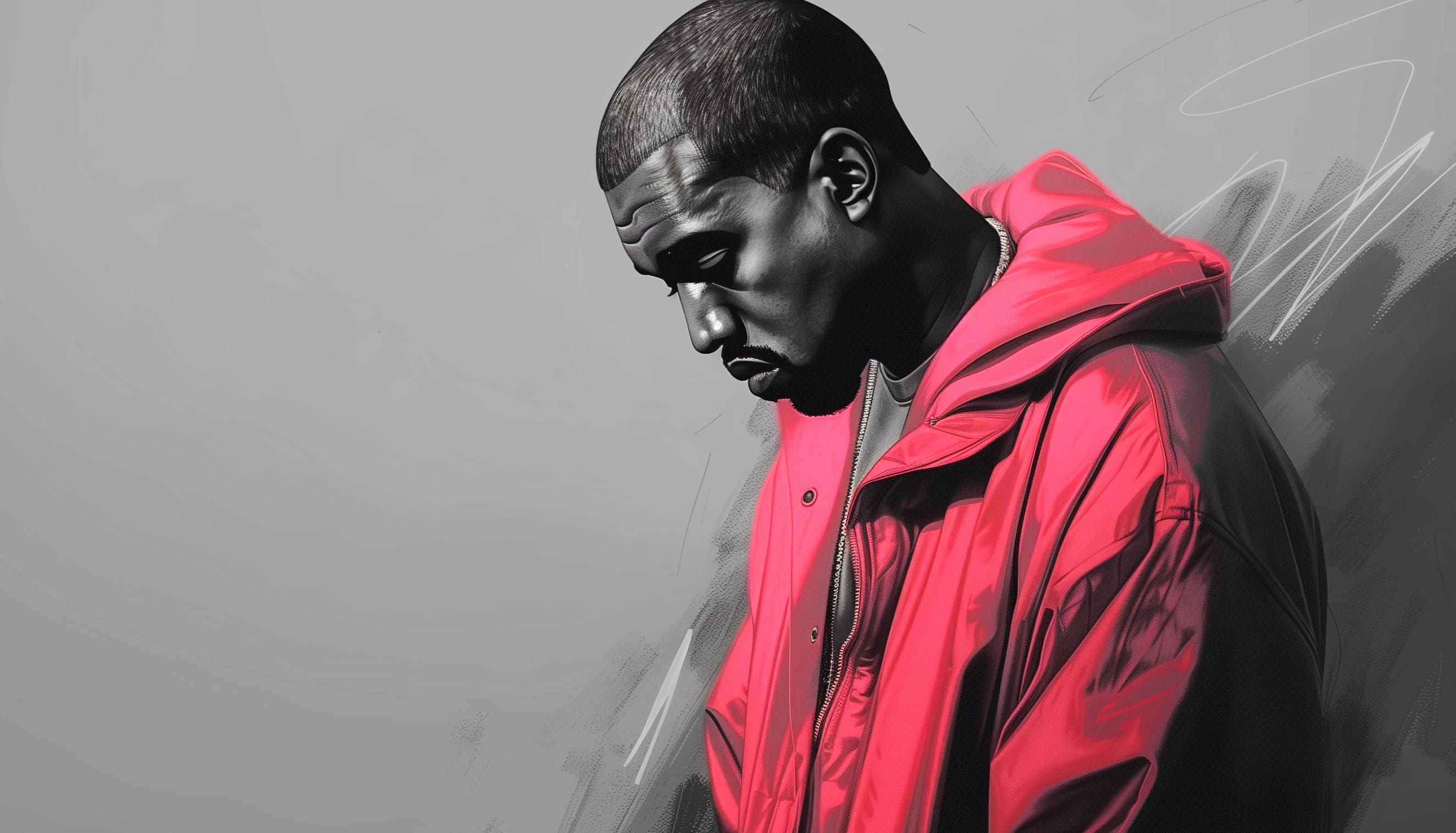 American Singer and Rapper in Red - HD Music Wallpaper at 750 x 1334 iPhone 6 size wallpapers HD quality