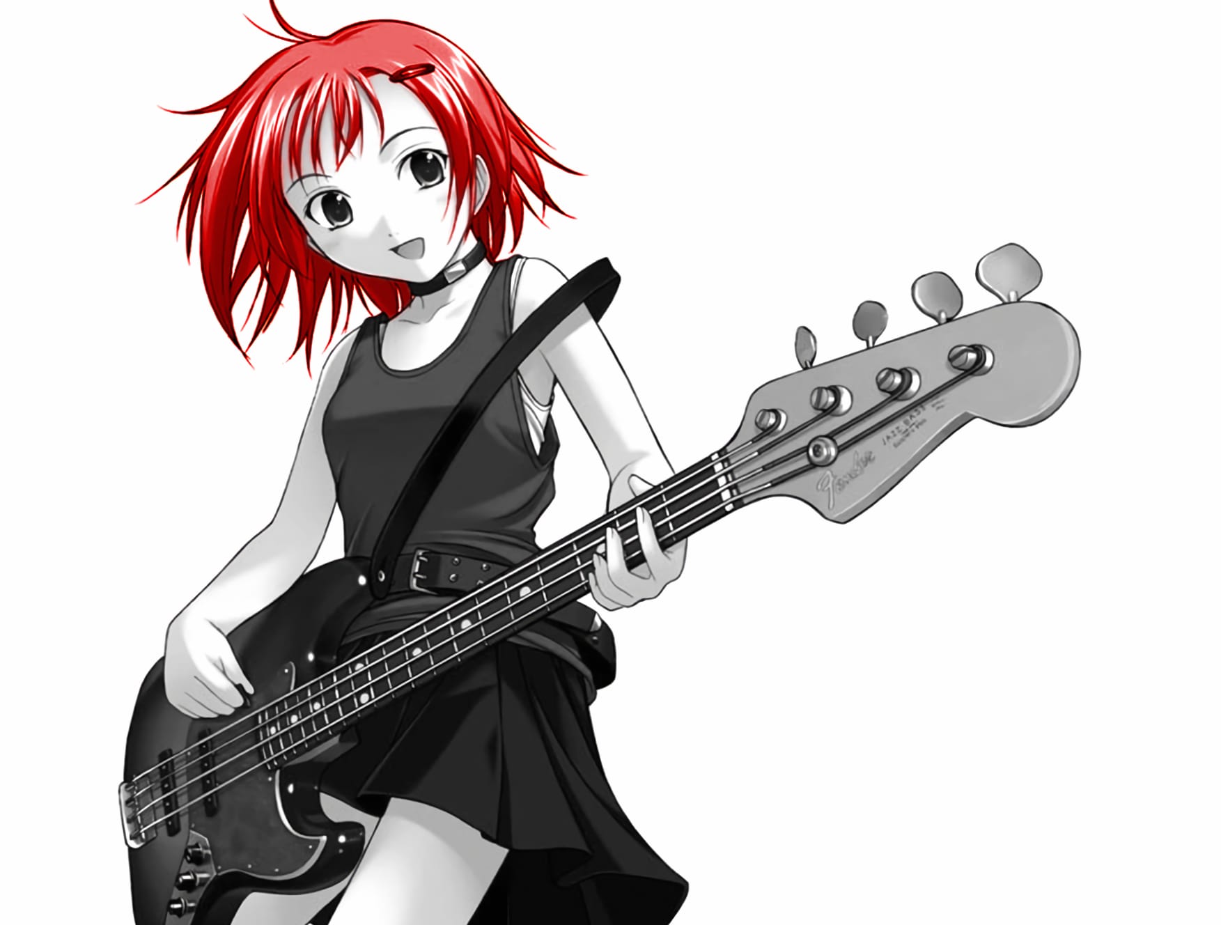 Anime Bass Guitarist at 1280 x 960 size wallpapers HD quality