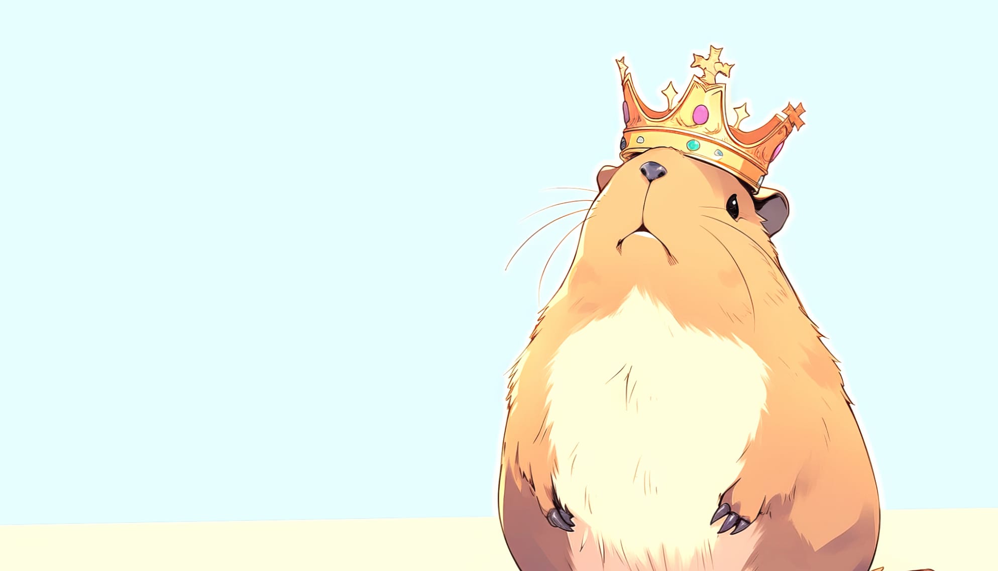 Anime Capybara King Wallpaper wallpapers HD quality