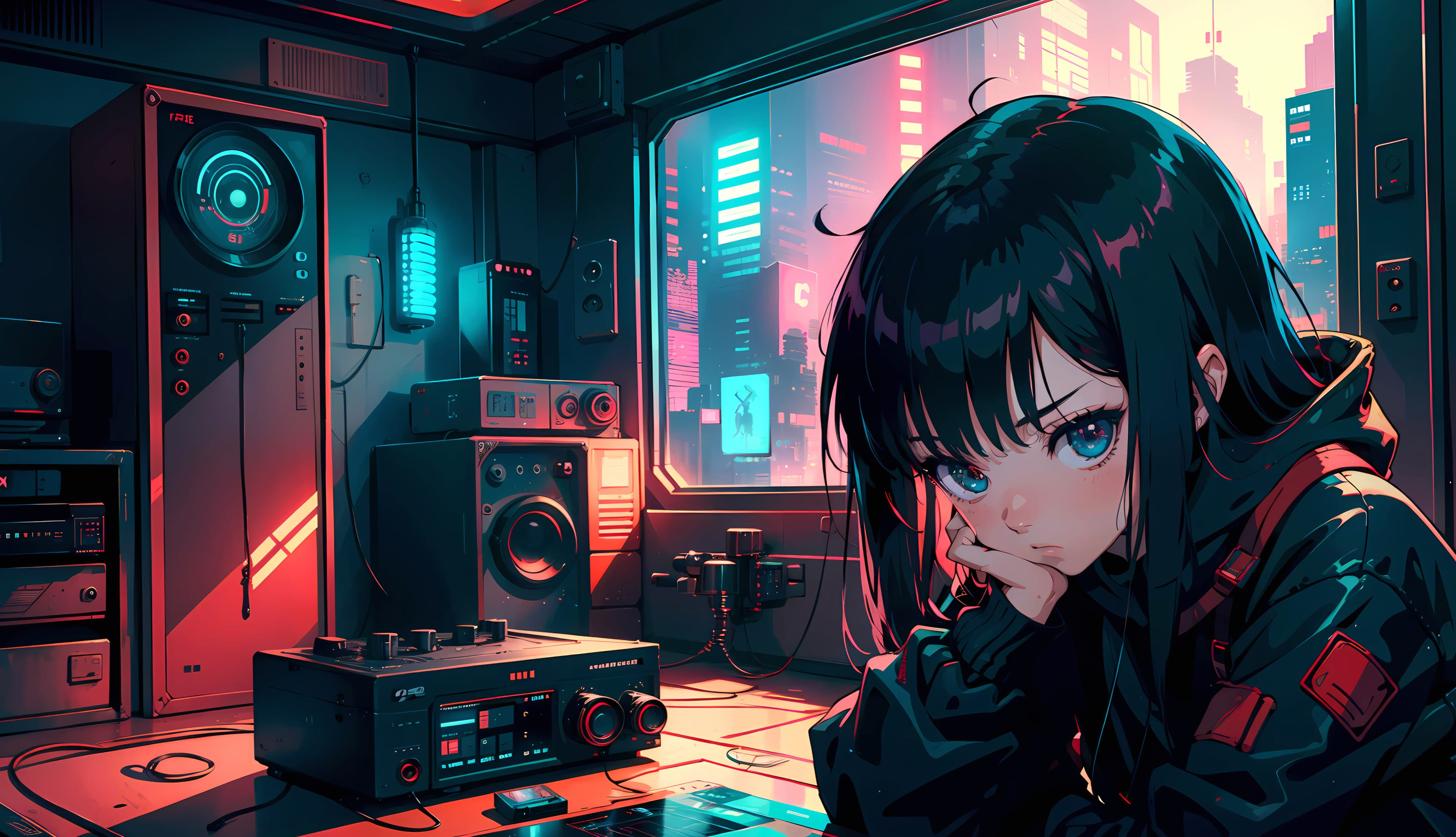 Anime Girl Lofi Vibes at 1680 x 945 HD size wallpapers HD quality