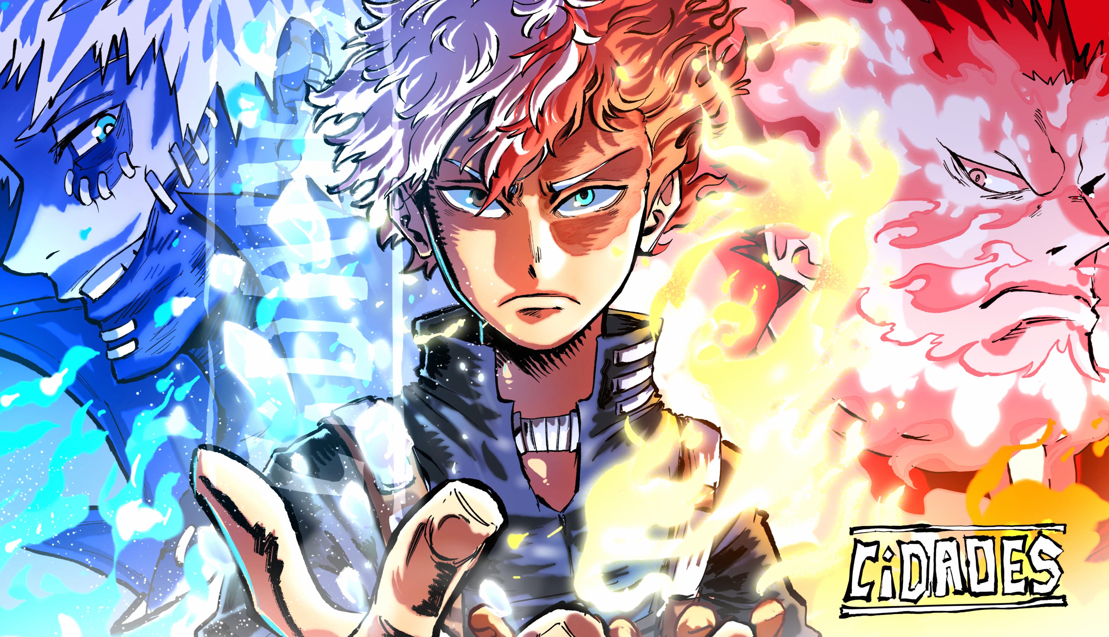 Anime My Hero Academia Dabi (Boku No Hero Academia) Shoto Todoroki Endeavor (Boku No Hero Academia) wallpapers HD quality